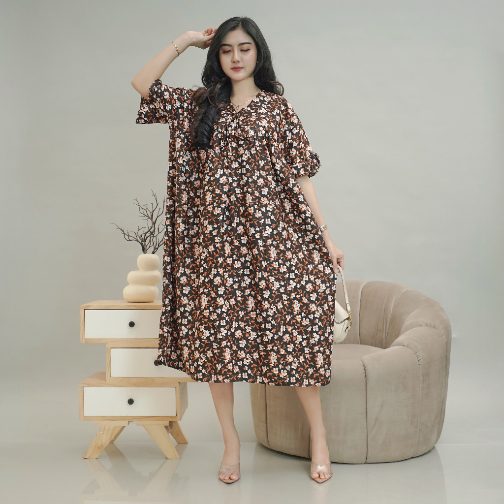 Jual Rayon Jumbo - Daster Rempel Jasmine LD 120 BB 90 Busui Bahan Rayon ...