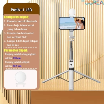 TOOREA 170CM A12 Selfie Stick Tripod Tongsis Dengan Monopod Dengan Wireless Remote Control