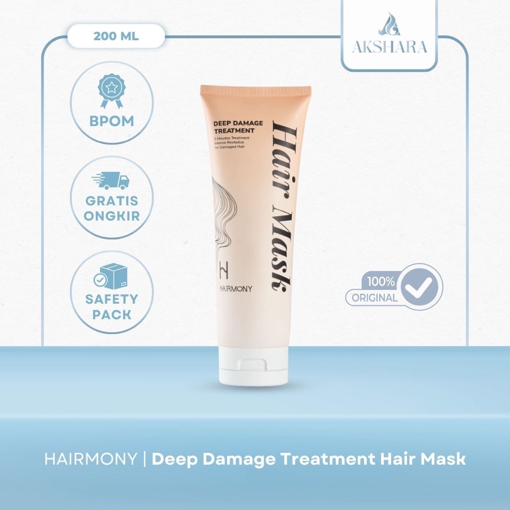 Jual Hairmony Deep Damage Treatment Hair Mask, Perawatan 5 Menit dapat ...