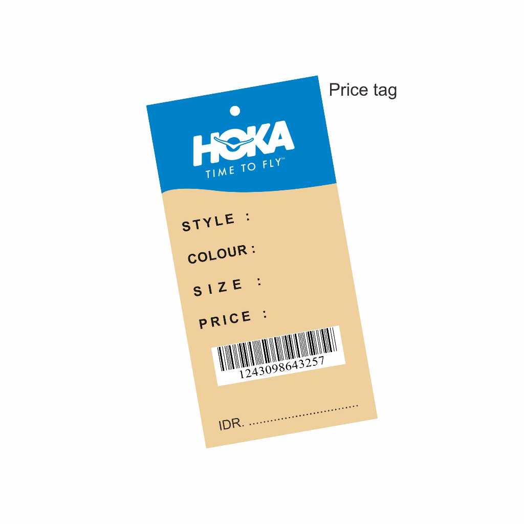 Jual Hangtag HOKA // Label sepatu // Label hoka // label baju | Shopee ...