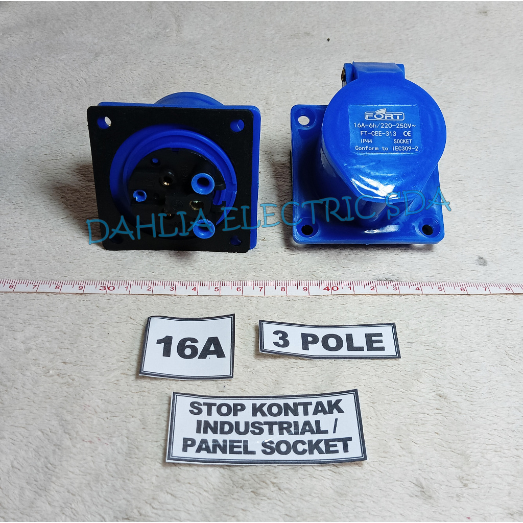 Jual STOP KONTAK INDUSTRIAL ATAU PANEL SOCKET 3P 3POLE 16A | Shopee ...