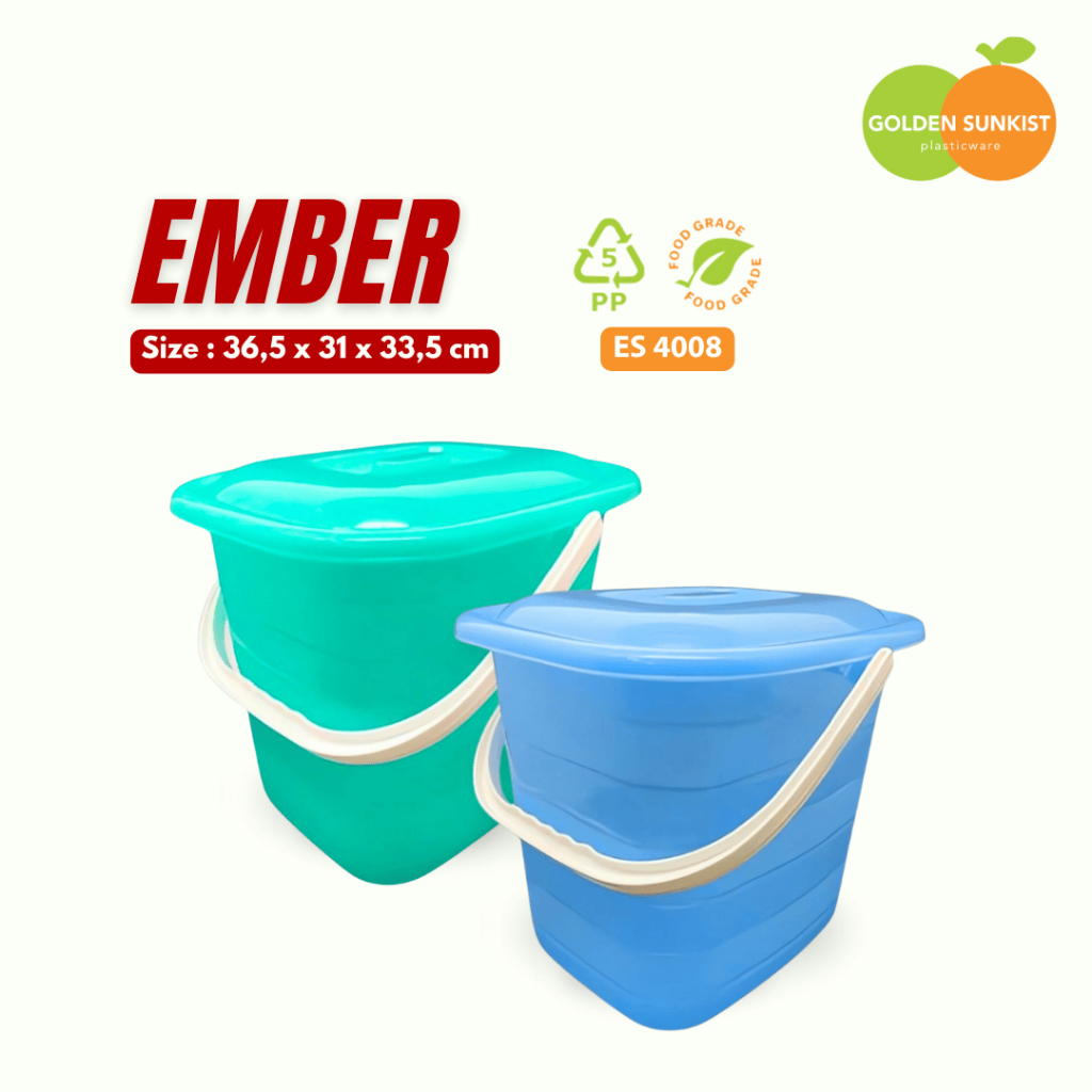 Jual GS Ember Serbaguna Segi Tranparant Kapasitas 25Liter 26,5cm x 31cm ...