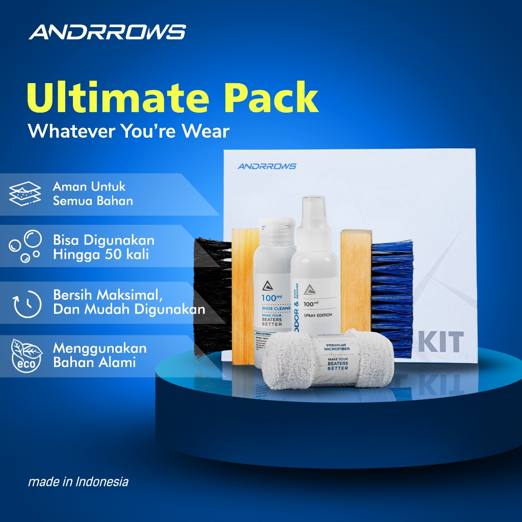 Jual Andrrows - Shoe Cleaner - Ultimate pack - Paket Cairan Sabun ...