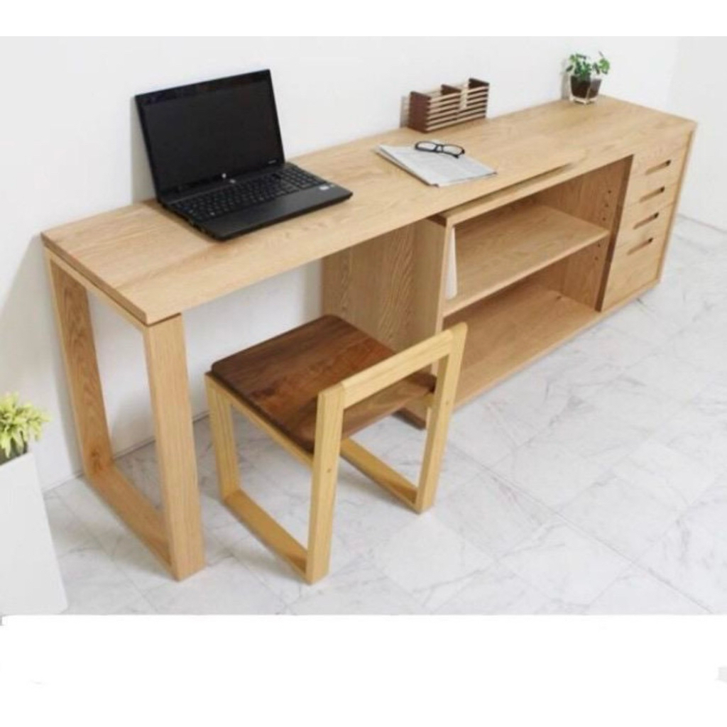 Jual meja kerja jati minimalis meja sudut | Shopee Indonesia