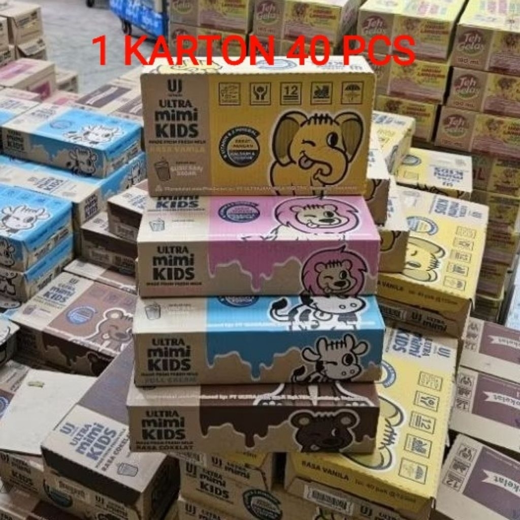 Jual susu uht ultra mimi 125 ml per dus isi 40 pcs ultramimi | Shopee ...