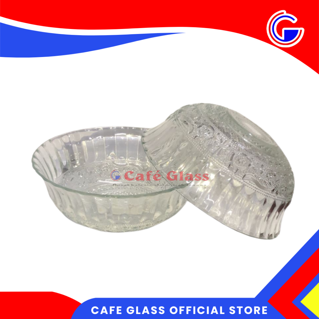 Mangkok Makan Kaca 17 Cm I Mangkok Kuah Kaca I Mangkok Kedaung Murah I Mangkok Kaca Tebal I Pm 7B/12