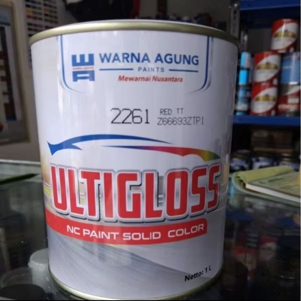 Jual Cat Ultigloss Nc Paint Solid Color-2261 Red TT | Shopee Indonesia