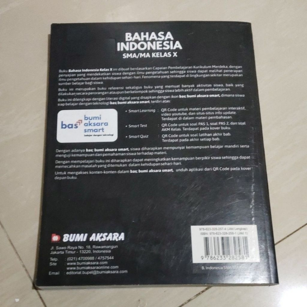 Jual BUKU ORI BUKU BAHASA INDONESIA KELAS 1 SMA PENERBIT BUMI AKSARA ...