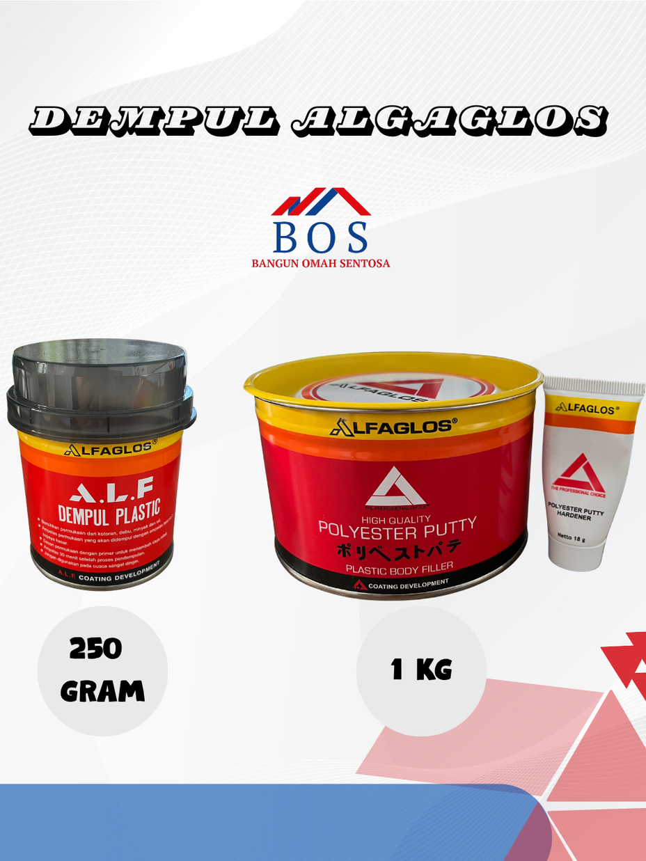 Jual Dempul Alfaglos 1kg dempul mobil dempul besi | Shopee Indonesia