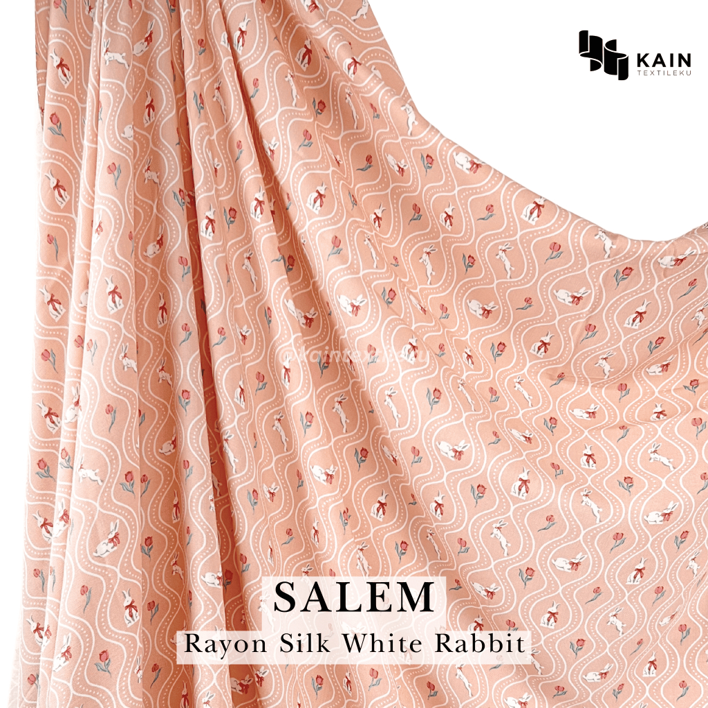 Jual Bahan Kain Rollan Rayon Silk White Rabbit 1 rol ± 100 yard ...