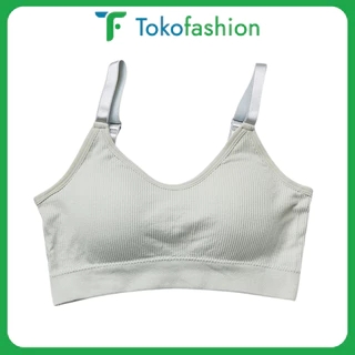 Tokofashion Sport Bra Olahraga Pakaian Dalam Wanita Tanpa Kawat Sport Yoga Gym Lari Wanita BR496