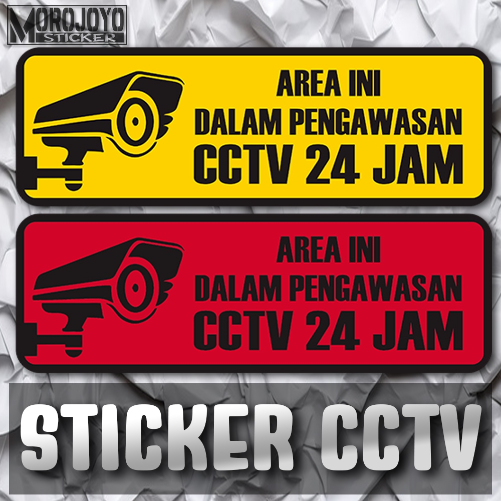 Jual STICKER CUTTING CCTV AREA INI DALAM PENGAWASAN CCTV BY MOROJOYO ...
