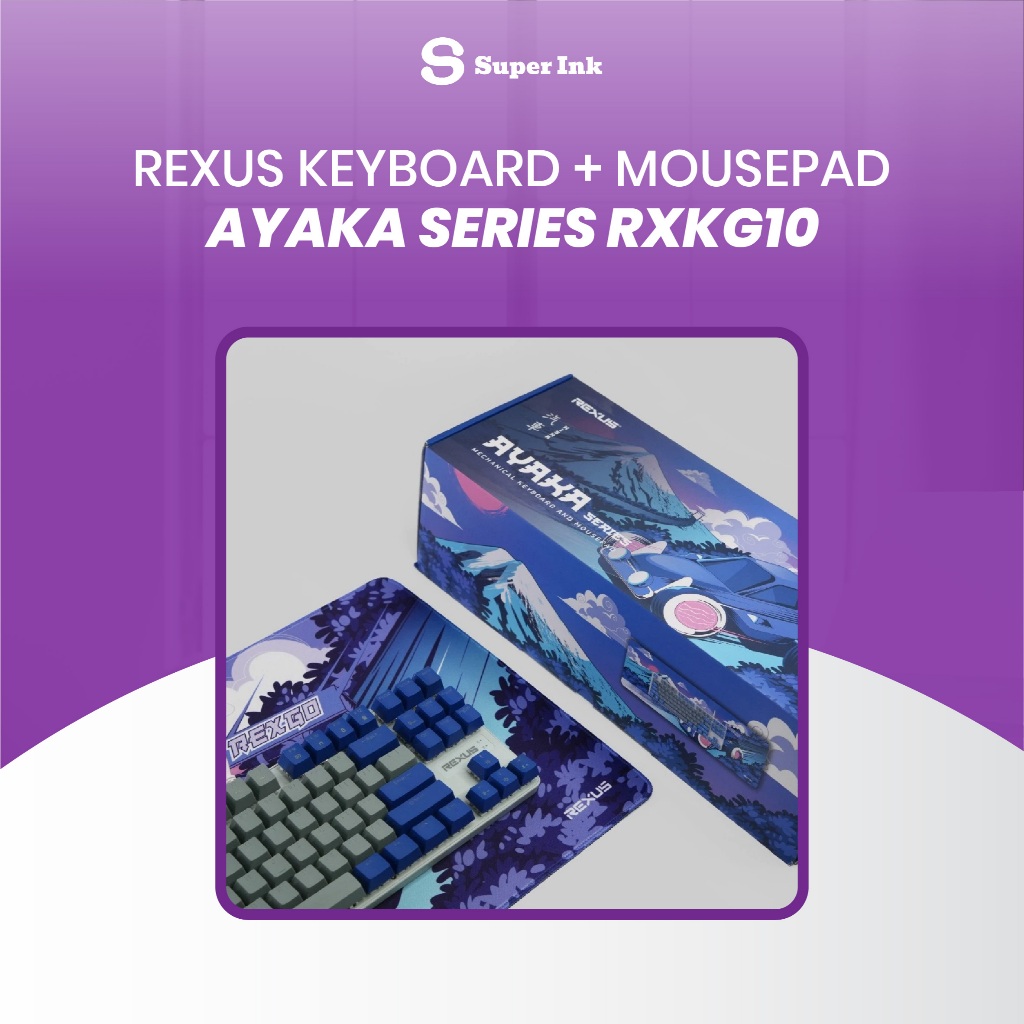 Jual Rexus Keyboard Gaming TKL Ayaka Series Kisha RX-KG10 + Mousepad ...