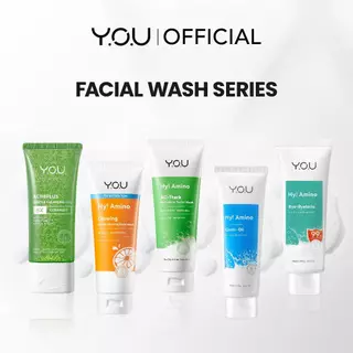 YOU Hy! Amino Facial Wash 100g Anti Acne, Hydrating, Brightening, Oil Control Sabun Cuci Muka