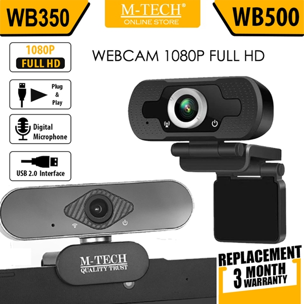 Jual M-Tech WB500 WB350 USB Webcam Camera Zoom 1080p Full HD | Shopee ...