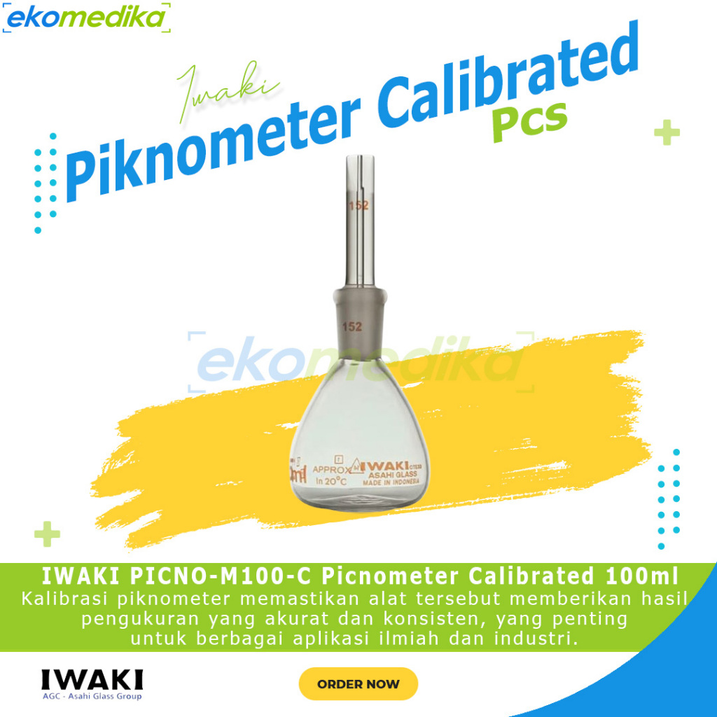Jual IWAKI Picnometer Calibrated 5ml, 10ml, 25ml, 50ml, 100ml ...