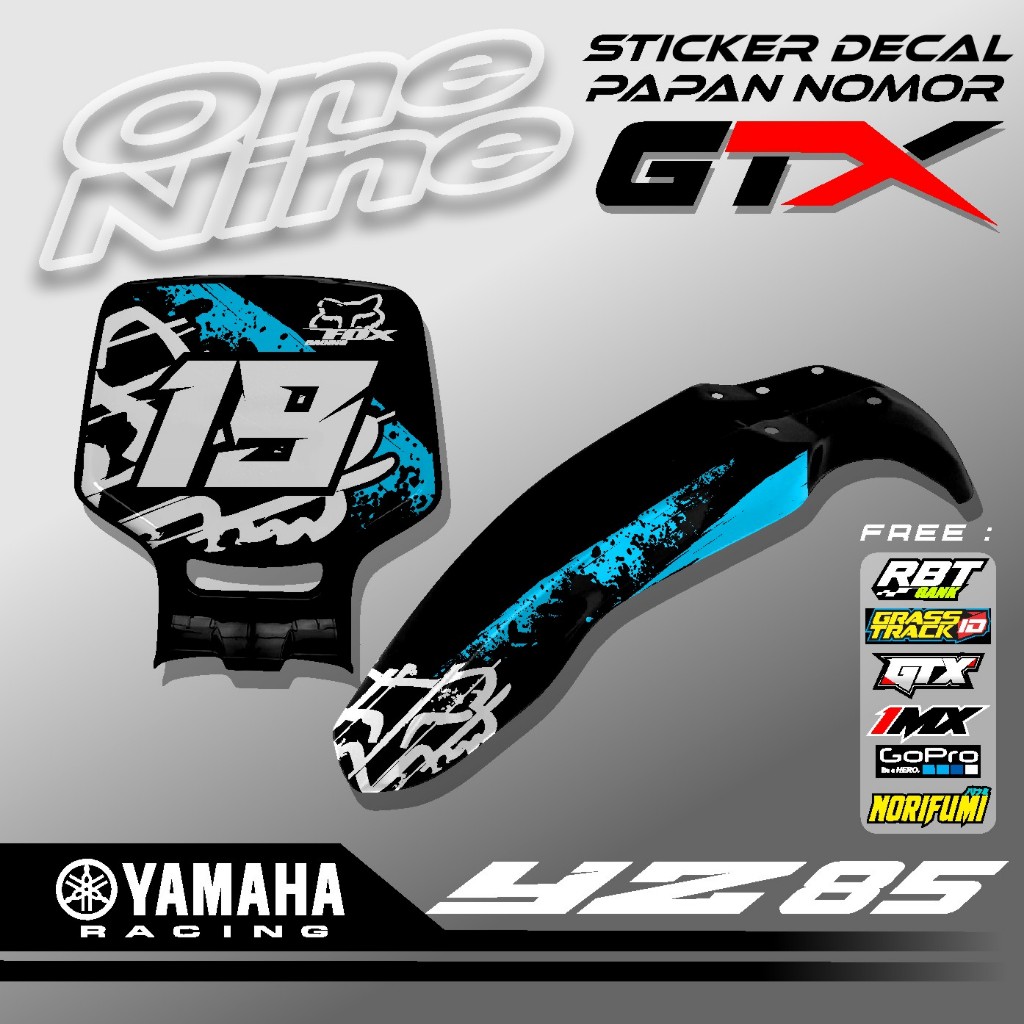 Jual Stiker Decal Papan Nomor Star dan Spakbor Depan YZ 85 Lama Bebek ...