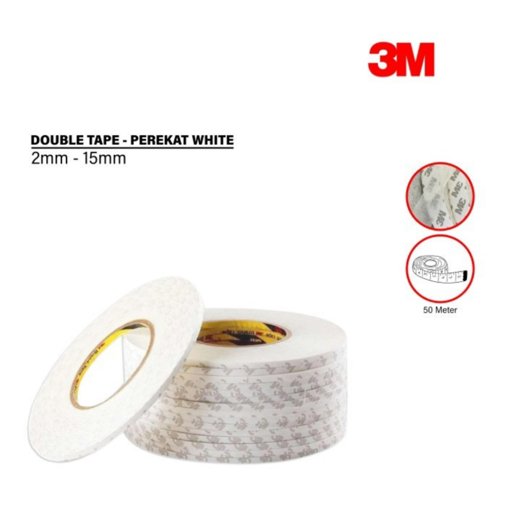 Jual 3M Double tape Putih Transparan Perekat double side tape Lem LCD ...