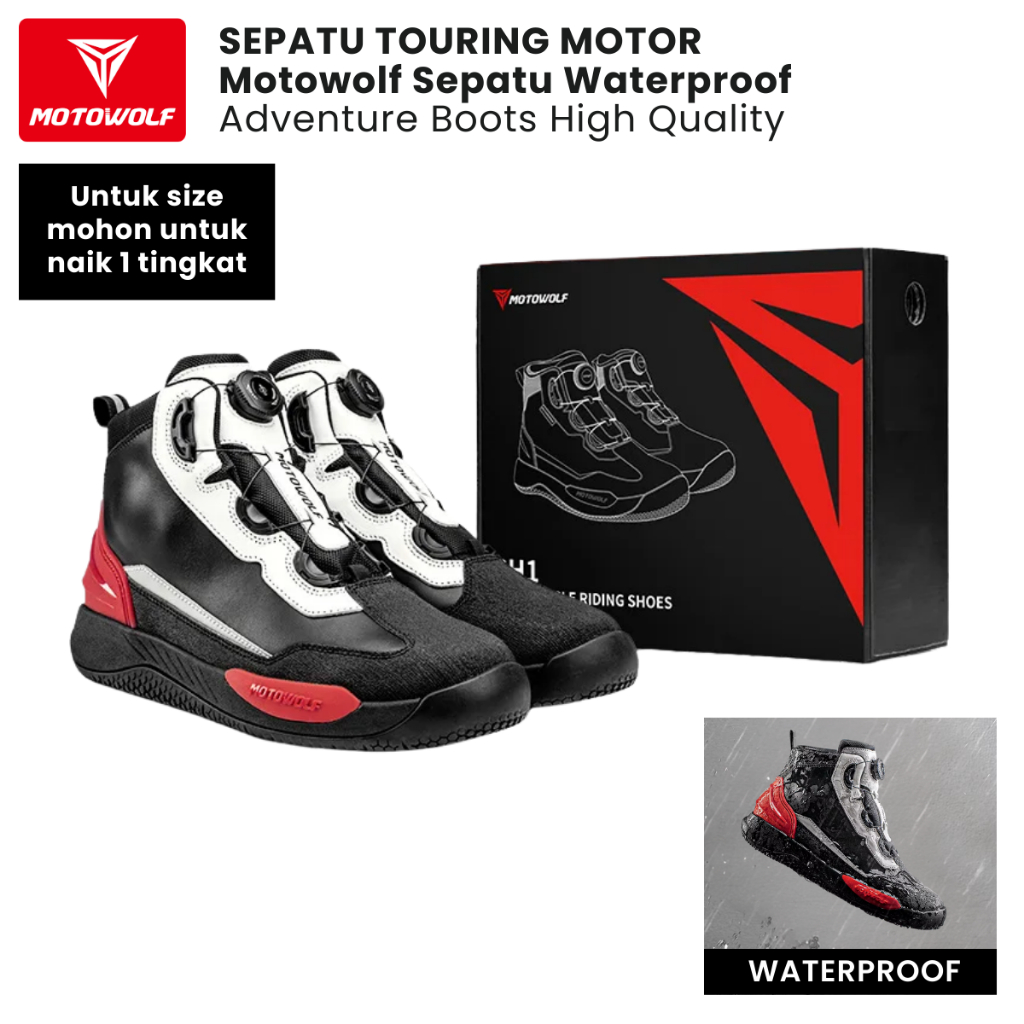 Jual Sepatu Touring Motor Motowolf Waterproof Adventure Boots High ...
