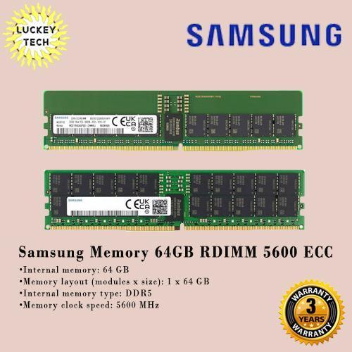 Jual Samsung Memory 64GB RDIMM DDR5 5600 ECC | Server Memory | Shopee ...