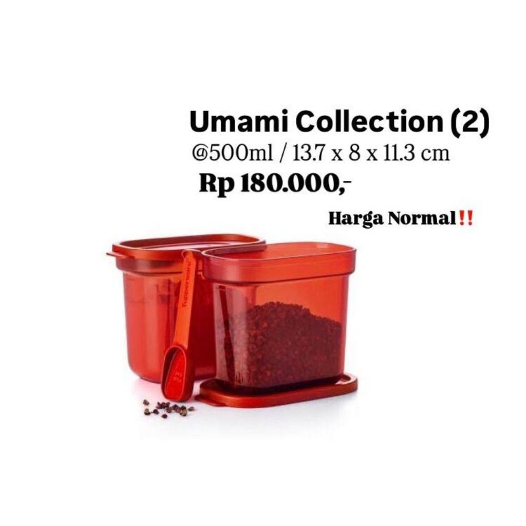 Jual Wadah Bumbu Tupperware|Wadah Susu| Umami Collection 500ml ...