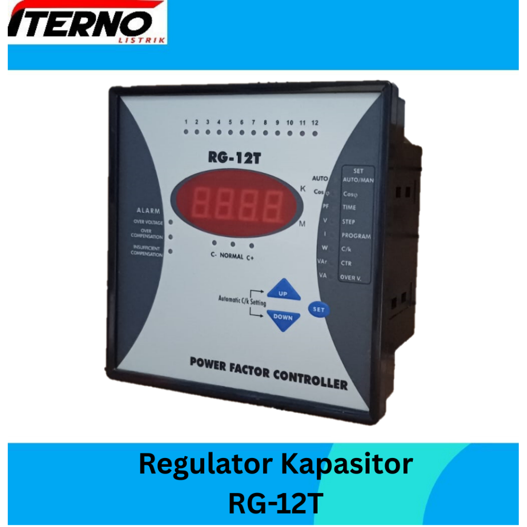 Jual Power Factor Regulator RG-12T 12 Step Iterno Setara FRG-12T Fort ...