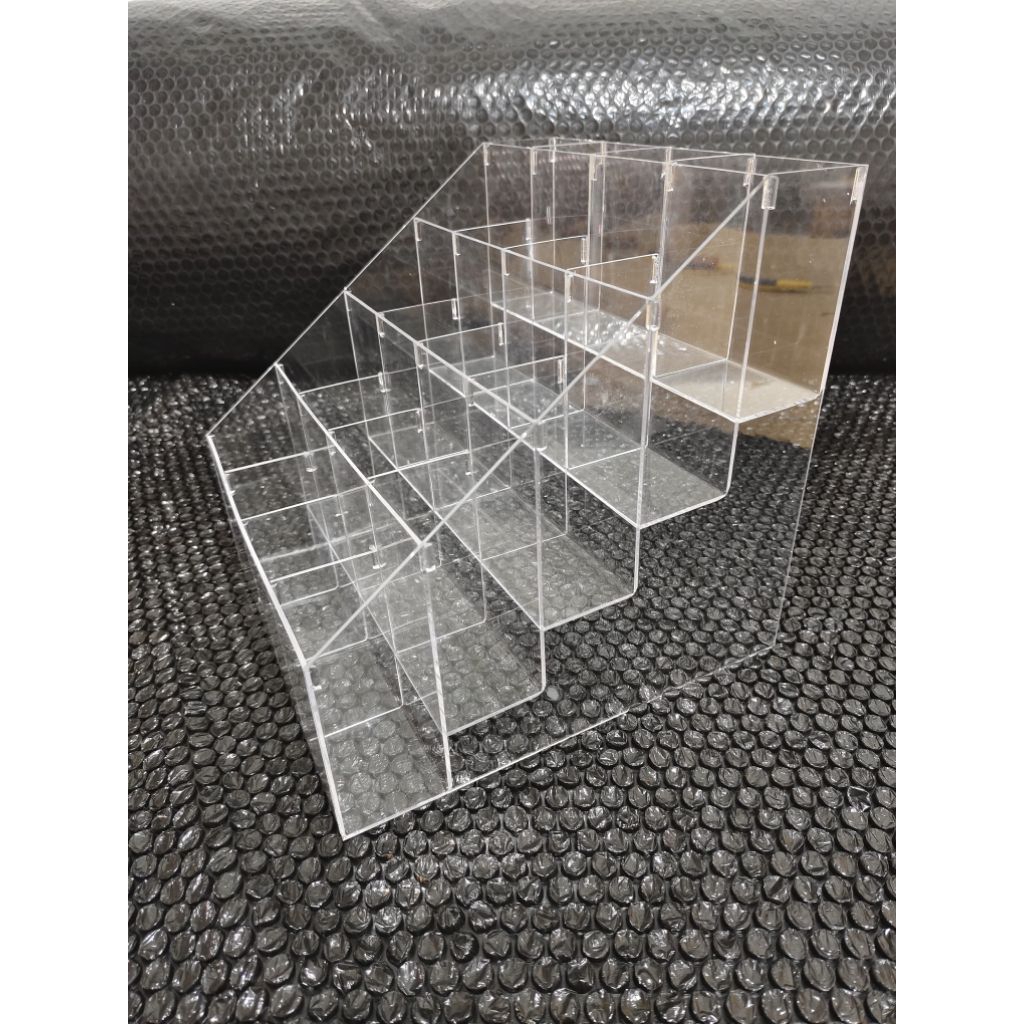 Jual akrilik tempat pulpen 4SLOT tiap baris/rak pulpen/wadah pulpen ...