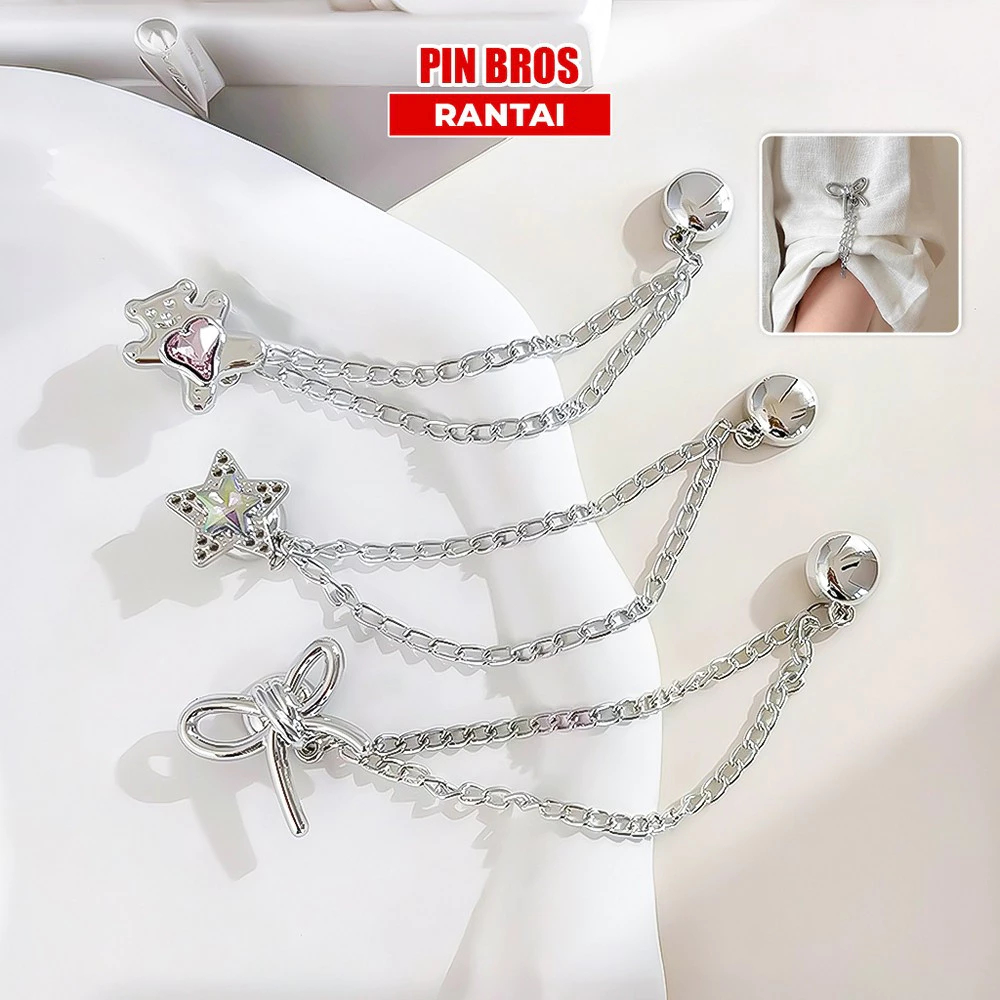 Jual Bros Rantai Magnet Elegan Bentuk Lucu Pin Hijab Aksesoris Pin ...