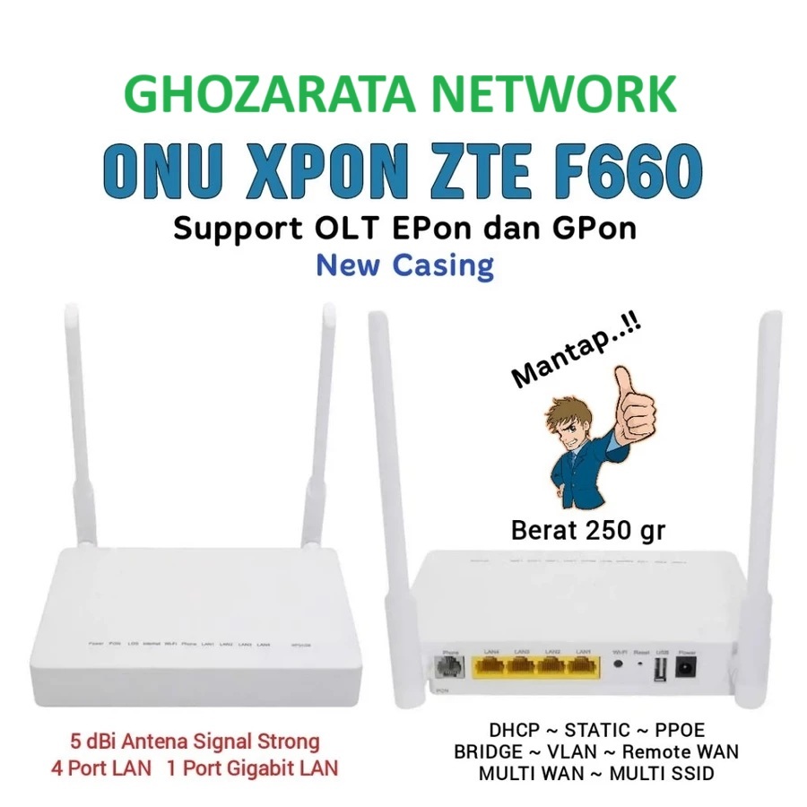 Jual ZTE F660 XPon Modem ONU new case | Shopee Indonesia