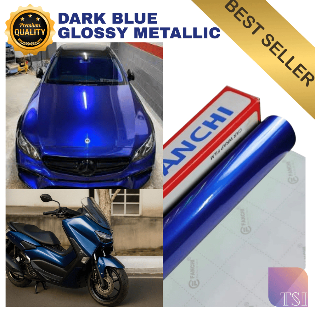 Jual Stiker Skotlet Motor Biru Tua Metalik Glossy Dark Blue Metallic 50 ...