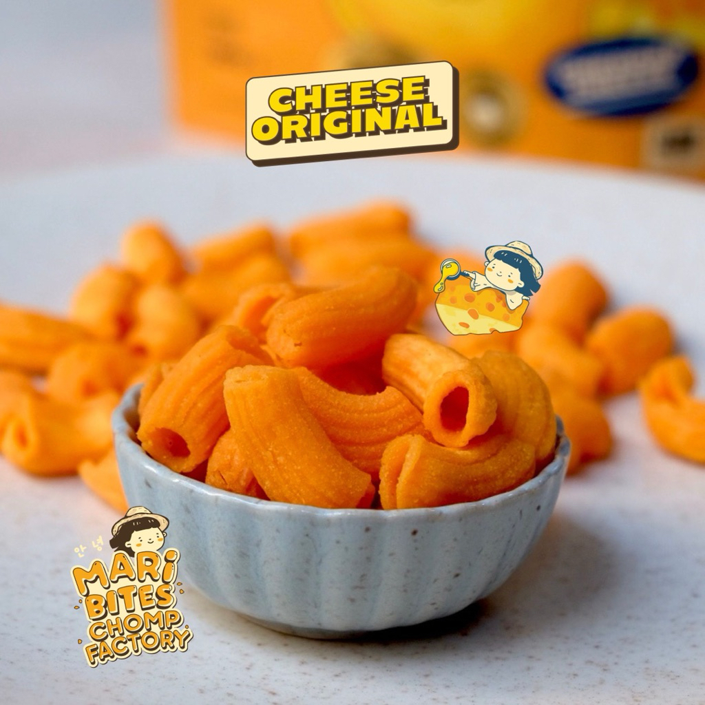Jual CHEDDAR CHEESE Mari Bites Chomp Factory Mac and Cheese Makaroni ...
