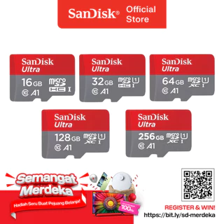 SanDisk microSDHC / microSDXC Ultra A1 16GB/32GB/64GB/128GB/256GB UHS-I Class 10 - QUAB/QUAC