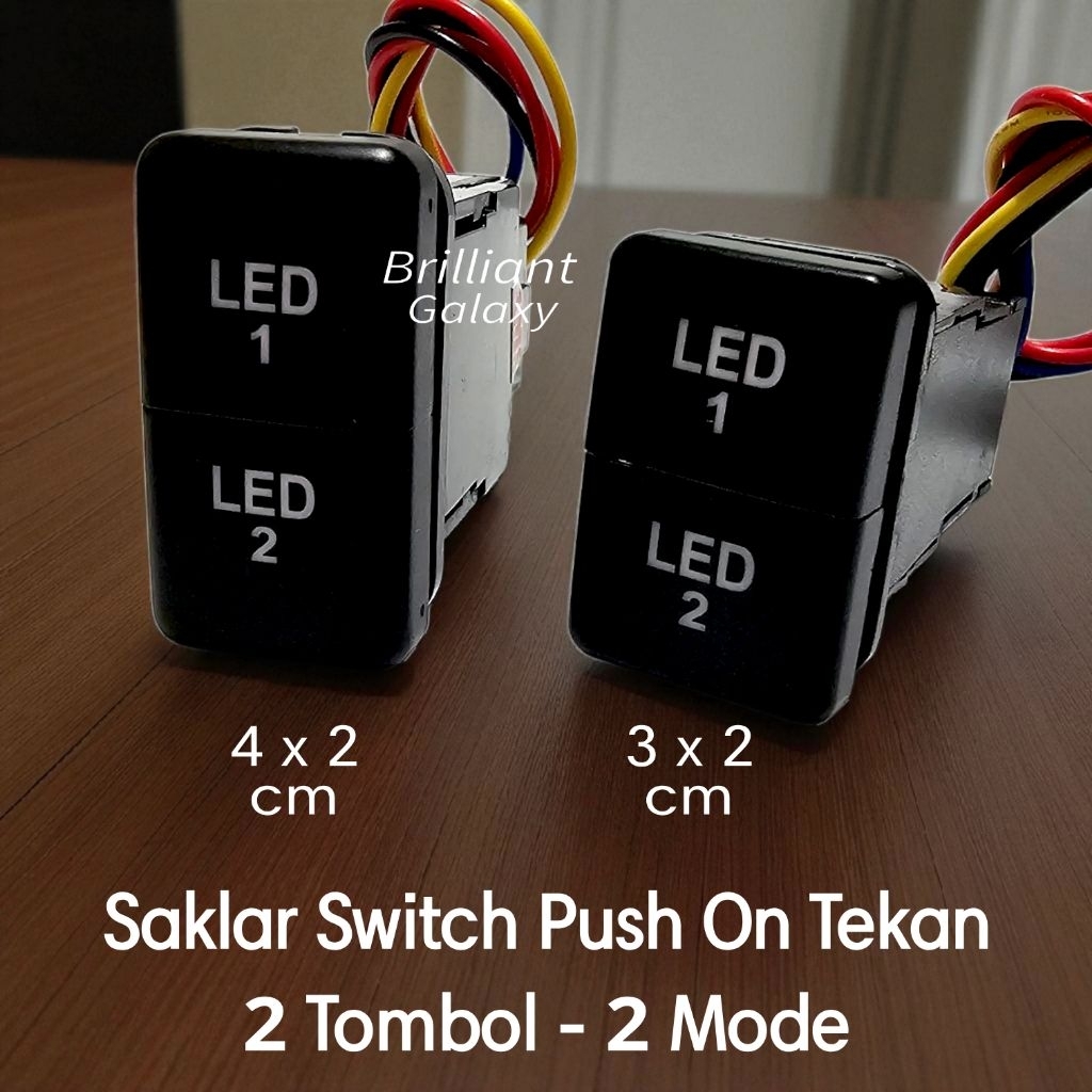 Jual Switch / Saklar Lampu On-Off 2 TOMBOL Model Push On | Shopee Indonesia