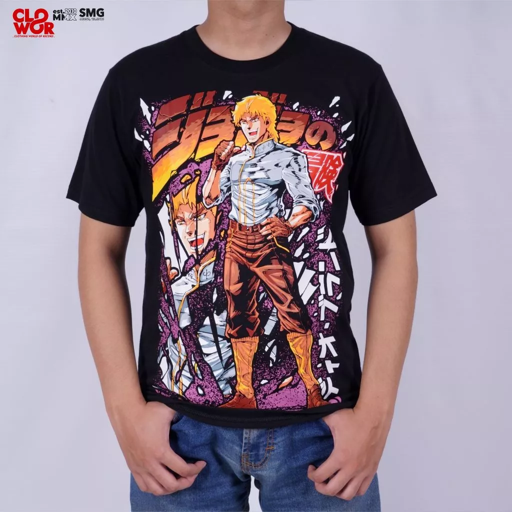 Kaos T-Shirt CLOWOR Dio Brando Phantom Blood JoJo's Bizarre Adventure – Dapatkan Sekarang!