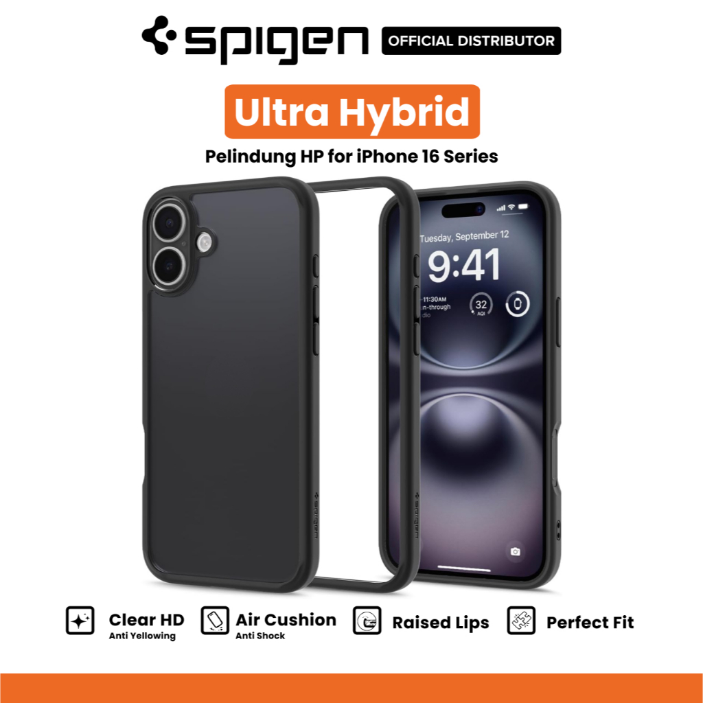 Case For iPhone 16 Pro Max Plus 16e Spigen Ultra Hybrid Clear Matte Slim  Anti Crack Shock Casing