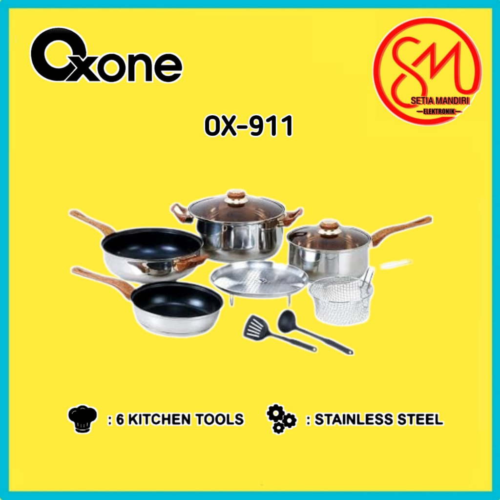 Jual Panci Oxone ORIGINAL OX911 BASIC Set 4+2Pcs / OX933 Eco Set 12 ...