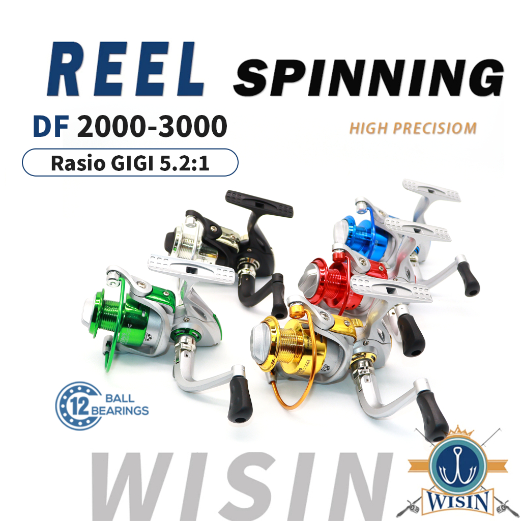 Jual WISIN Reel Pancing Series DF3000 5.2:1 Gear Ratio 8 Ball Bearing ...