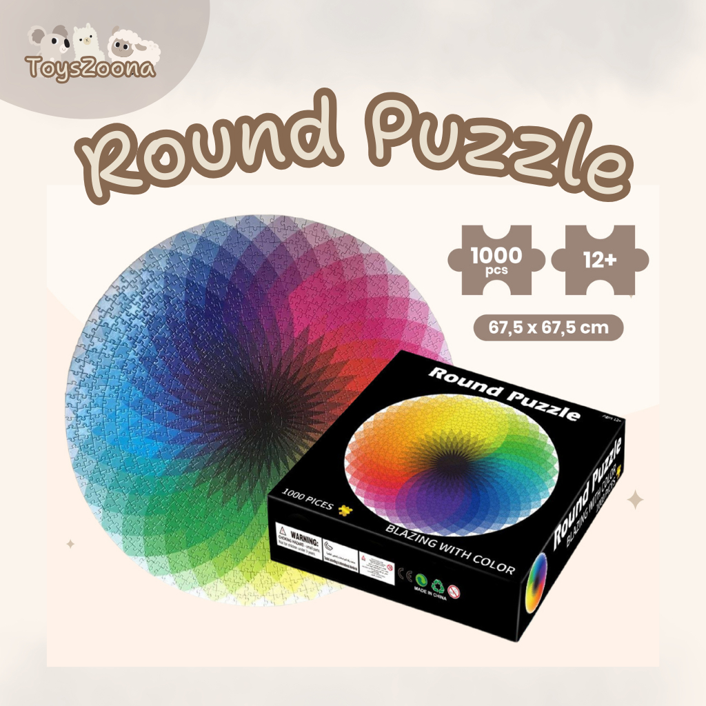 Jual ToysZoona Round Puzzle 1000 Creative Colourful / Mainan Edukasi ...
