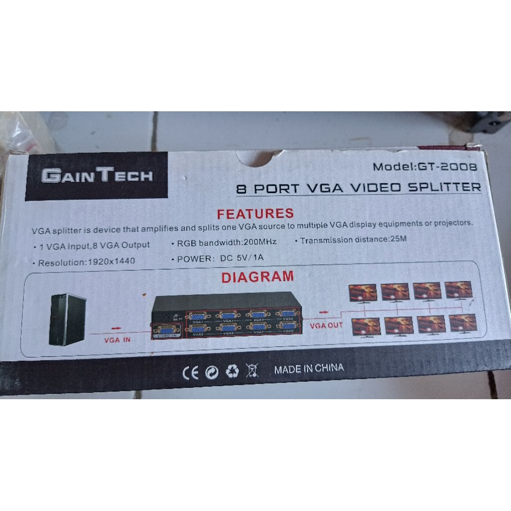 Jual GAINTECH 8 Port HDMI Splitter 1920 x 1440 | Shopee Indonesia