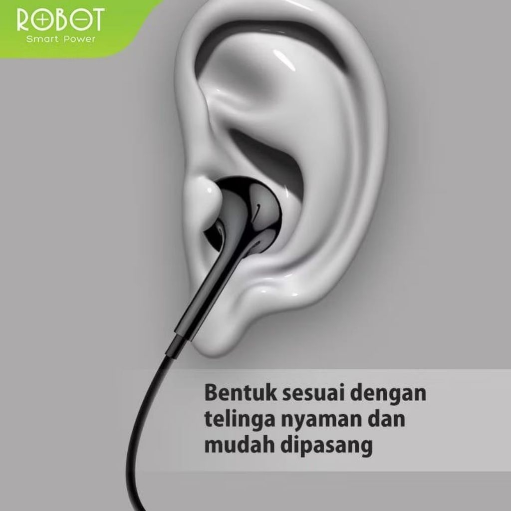 Jual ROBOT RE10 Earphone Wired Semi In - Ear Clear And Comfortable ...