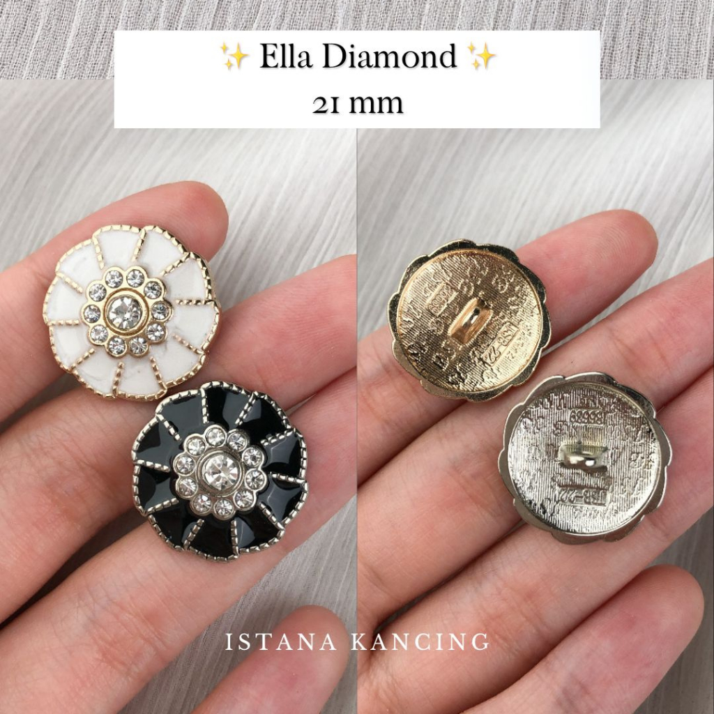 Jual Kancing Jamur Ella Diamond Button | Aksesoris Kancing Blazer Dress ...