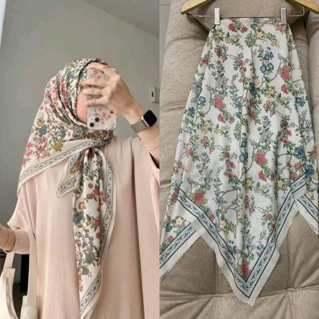 Hijab Denay Voal Motif Lasercut