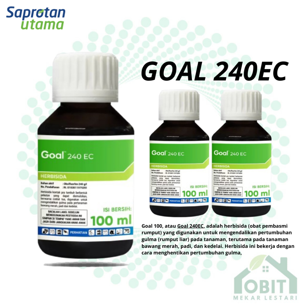 Jual Goal 240EC Herbisida - 100ML KEMASAN ORIGINAL PABRIK | Shopee ...