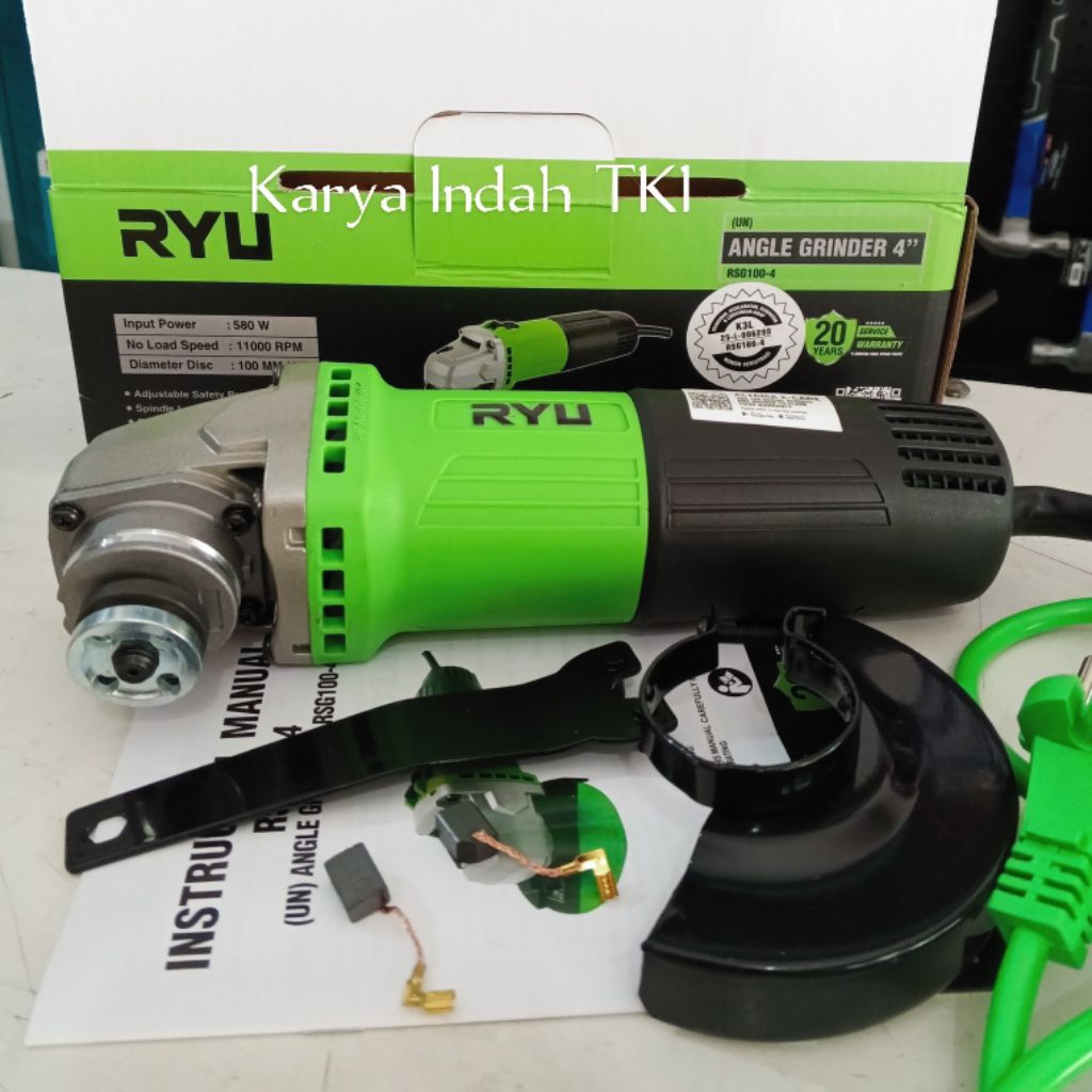 Jual Mesin Gerinda Tangan RYU RSG100-4 Angle Grinder 4
