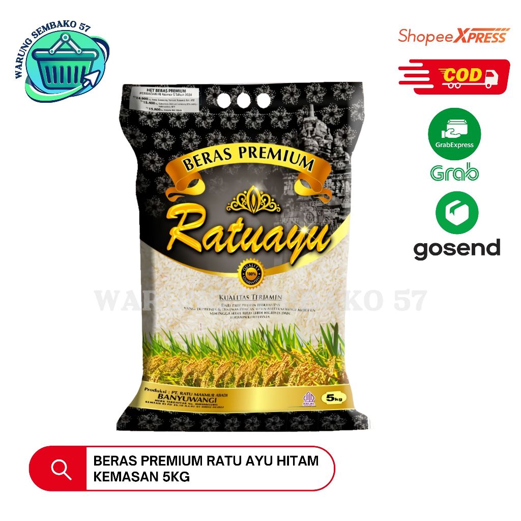 Jual Beras Premium Ratu Ayu Hitam Kemasan 5kg | Shopee Indonesia