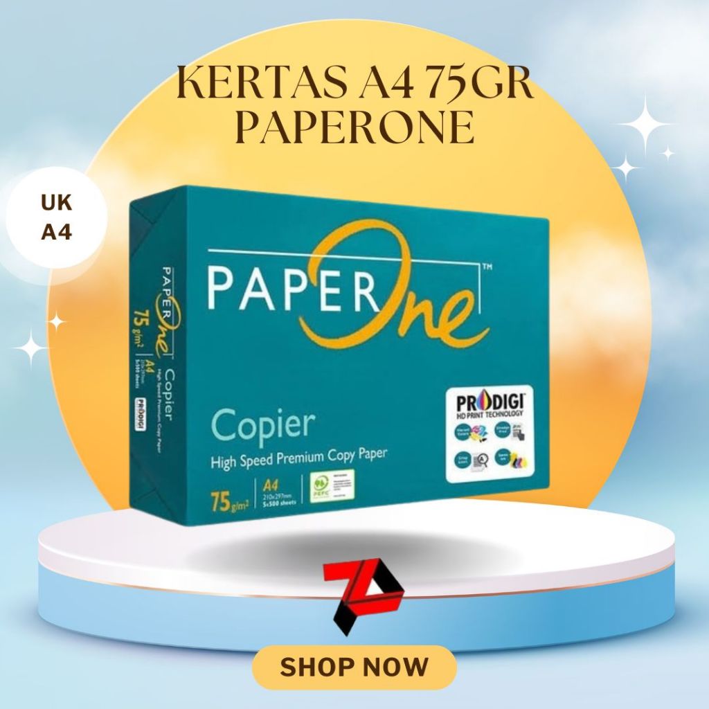 Jual Kertas HVS A4 75 gsm Merk Paper One / Kertas Paperone PER RIM isi ...