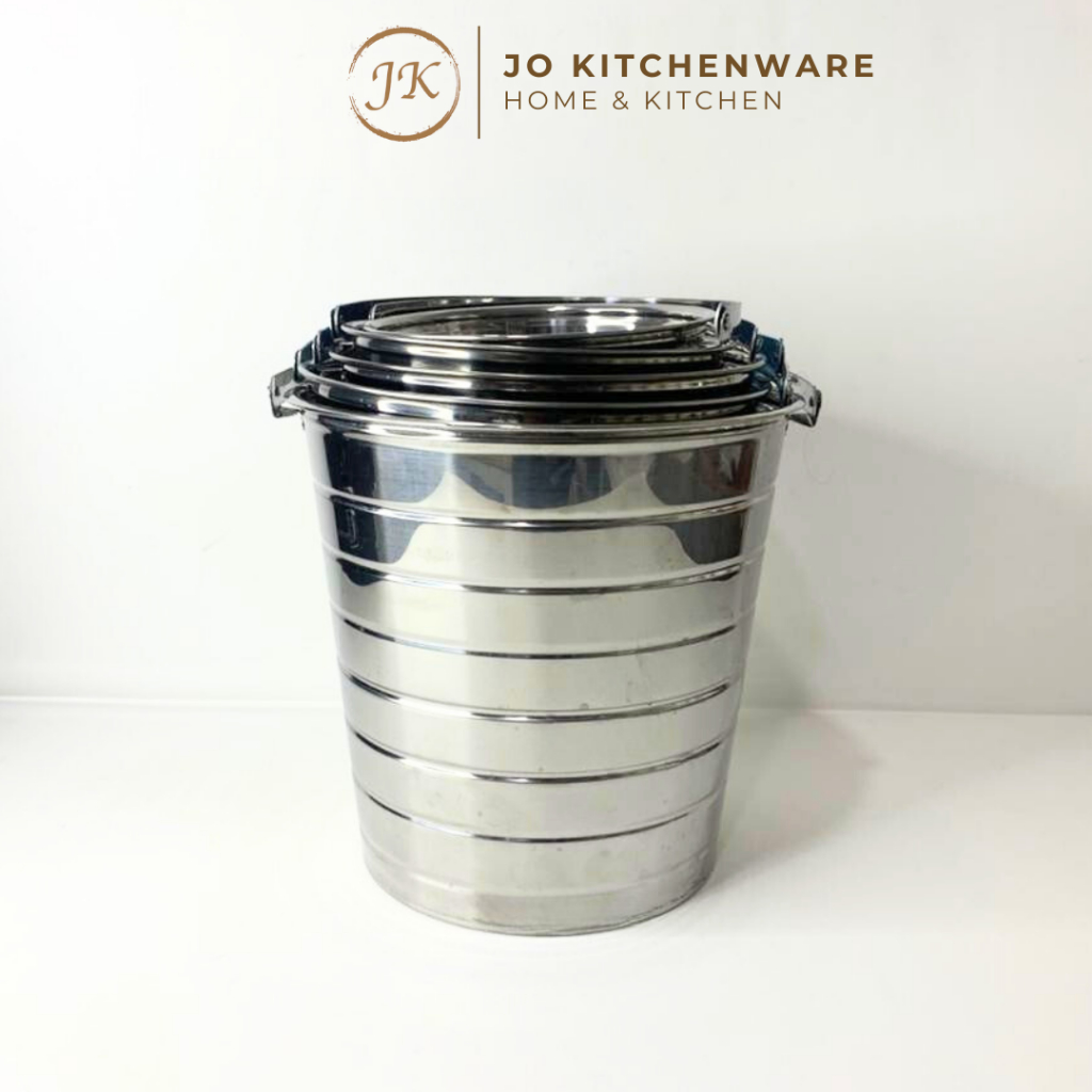 Jual Timba Garis Stainless Steel (Ukuran 3L-5L-7L-9L-11L) / Ember Es ...