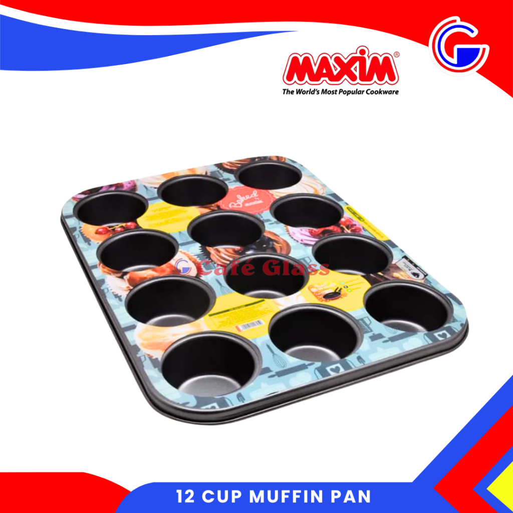 Maxim Muffin Pan I Loyang Cupcake Anti Lengket I Cetakan Kue Kering Muffin Bolu Isi 6 Dan 12
