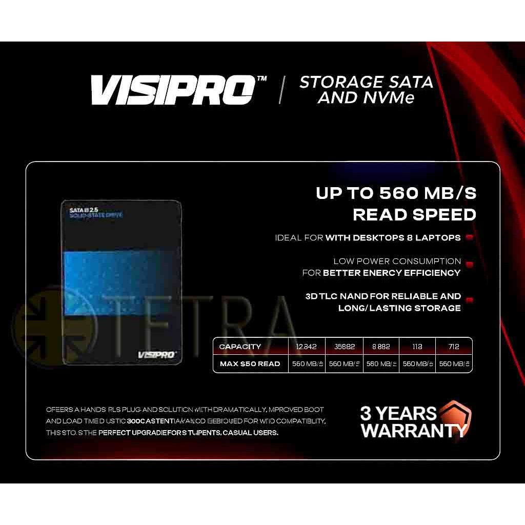 Jual VISIPRO SSD Vault Series SATA III 2.5 / SSD Internal | Shopee ...