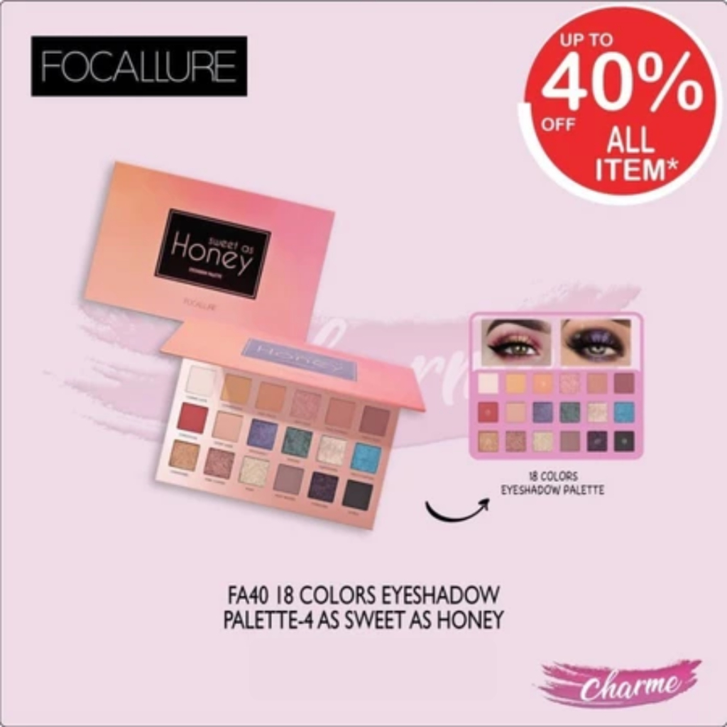 Jual (READY & ORI!) FOCALLURE 18 Colors Eyeshadow As Sweet As Honey FA ...
